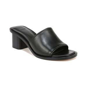 VINCE Donna Black Leather Slide - NWT - Sz 8